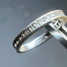 Load image into Gallery viewer, Ring, Sterling Silver, Clear Channel Set Stones, Jeulia, Size 9
