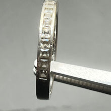 Load image into Gallery viewer, Ring, Sterling Silver, Clear Channel Set Stones, Jeulia, Size 9
