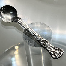 Load image into Gallery viewer, Salt Cellar Spoon, Sterling Silver, Classic Shell Handle, Round Bowl, 2 1/8 inch
