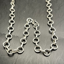 Load image into Gallery viewer, Necklace, Sterling Silver, Multistone Amethyst, Smokey, and Lemon Quartz, 18 1/4 inch
