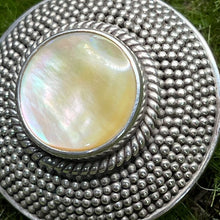 Load image into Gallery viewer, Pendant, Sterling Silver, Mother Of Pearl in Textured Setting, Indonesia

