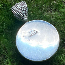 Load image into Gallery viewer, Pendant, Sterling Silver, Mother Of Pearl in Textured Setting, Indonesia
