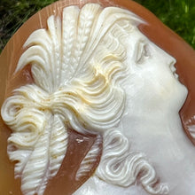 Load image into Gallery viewer, Cameo, Abalone, Hand Carved, 1800&#39;s Roman Nose
