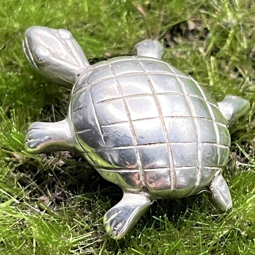 Pendant, Sterling Silver, Vintage Pineapple Turtle