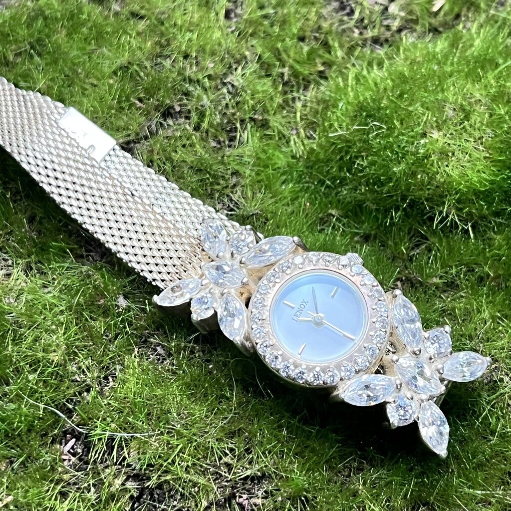 Watch, Sterling Silver With CZ, Lenox Butterfly