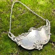 Load image into Gallery viewer, Decanter Tag, Sterling Silver, 1887 Gorham, Brandy
