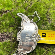 Load image into Gallery viewer, Decanter Tag, Sterling Silver, 1887 Gorham, Brandy
