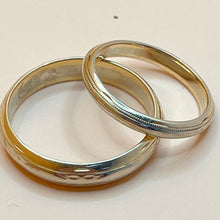 Load image into Gallery viewer, Ring, 14K Yellow and White Gold, Men&#39;s and Women&#39;s Matching Set, size 11 1/4 and 7 1/4
