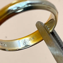 Load image into Gallery viewer, Ring, 14K Yellow and White Gold, Men&#39;s and Women&#39;s Matching Set, size 11 1/4 and 7 1/4
