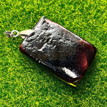 Load image into Gallery viewer, Pendant, Sterling Silver, Dichroic Glass, Blue and Yellow/Green
