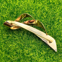 Load image into Gallery viewer, Pin, Brooch, Gold Plated Sterling Silver, Abstract Flowing Ribbon
