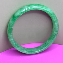 Load image into Gallery viewer, Bracelet, Bangle, Jadeite, High Grade, 56 mm, D Shaped Cross Section

