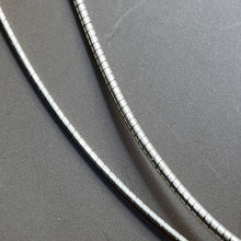 Load image into Gallery viewer, Necklace, Set of Two, Sterling Silver, Snake Chain, 16 in x 1.5 mm, 19.5 in x 1 mm
