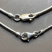 Load image into Gallery viewer, Necklace, Set of Two, Sterling Silver, Snake Chain, 16 in x 1.5 mm, 19.5 in x 1 mm
