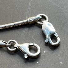 Load image into Gallery viewer, Necklace, Set of Two, Sterling Silver, Snake Chain, 16 in x 1.5 mm, 19.5 in x 1 mm
