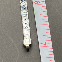 Load image into Gallery viewer, Bracelet, Sterling Silver, Herringbone with Starburst Cuts, 7 in
