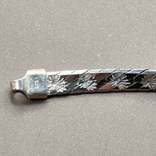 Load image into Gallery viewer, Bracelet, Sterling Silver, Herringbone with Starburst Cuts, 7 in
