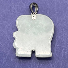 Load image into Gallery viewer, Pendant, Sterling Silver, Jade, Elephant
