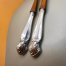 Load image into Gallery viewer, Salad Serving Set, Sterling Silver Handles, Wood Utensils, Royal Family
