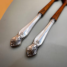 Load image into Gallery viewer, Salad Serving Set, Sterling Silver Handles, Wood Utensils, Royal Family
