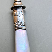Load image into Gallery viewer, Serving Fork, Bread, Sterling Ferrule and Mother of Pearl Handle
