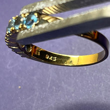 Load image into Gallery viewer, Ring, Gold Over Sterling Silver, Multi Stone Topaz, Size 7
