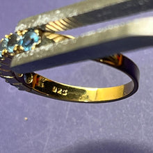 Load image into Gallery viewer, Ring, Gold Over Sterling Silver, Multi Stone Topaz, Size 7
