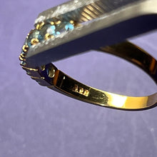 Load image into Gallery viewer, Ring, Gold Over Sterling Silver, Multi Stone Topaz, Size 7
