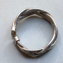 Load image into Gallery viewer, Ring, Sterling Silver, Open Band Woven, Size 8
