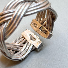 Load image into Gallery viewer, Ring, Sterling Silver, Open Band Woven, Size 8

