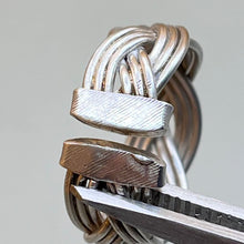 Load image into Gallery viewer, Ring, Sterling Silver, Open Band Woven, Size 8
