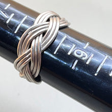 Load image into Gallery viewer, Ring, Sterling Silver, Open Band Woven, Size 8
