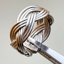 Load image into Gallery viewer, Ring, Sterling Silver, Open Band Woven, Size 8
