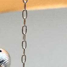 Load image into Gallery viewer, Earrings, Sterling Silver, Textured Ball on Chain
