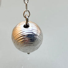 Load image into Gallery viewer, Earrings, Sterling Silver, Textured Ball on Chain
