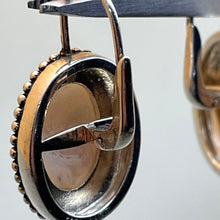 Load image into Gallery viewer, Earrings, Sterling Silver, Mother of Pearl with Gold Vermeil Accents, Leverback
