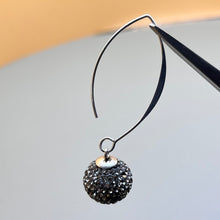 Load image into Gallery viewer, Earrings, Sterling Silver, Blingy Balls on Dangle
