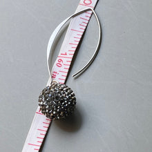 Load image into Gallery viewer, Earrings, Sterling Silver, Blingy Balls on Dangle
