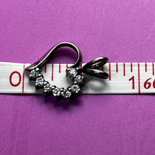 Load image into Gallery viewer, Pendant, Sterling Silver, Avon Heart with CZ Stones
