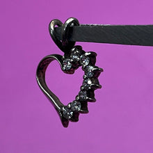 Load image into Gallery viewer, Pendant, Sterling Silver, Avon Heart with CZ Stones
