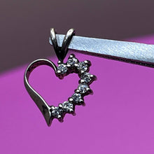 Load image into Gallery viewer, Pendant, Sterling Silver, Avon Heart with CZ Stones
