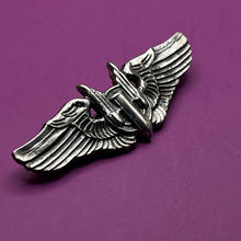 Load image into Gallery viewer, Brooch, Pin, Sterling Silver, WWII US Army Air Force Gunner Wings
