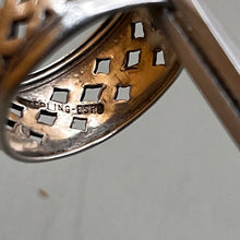 Load image into Gallery viewer, Ring, Sterling Silver, Pierced Band, Size 7 1/2
