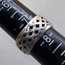 Load image into Gallery viewer, Ring, Sterling Silver, Pierced Band, Size 7 1/2
