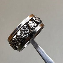 Load image into Gallery viewer, Ring, Sterling Silver, Pierced Heart Band, Size 5 1/2
