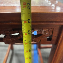 Load image into Gallery viewer, Set of 4 Nesting Carved Rosewood Tables w/Marble Top Insert
