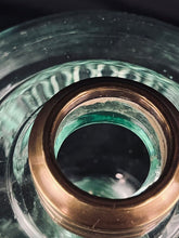 Load image into Gallery viewer, Oil Lamp, 1884 Adams &amp; Co, #85 AQUARIUS, Uranium, Light Teal Color
