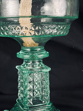 Load image into Gallery viewer, Oil Lamp, 1884 Adams &amp; Co, #85 AQUARIUS, Uranium, Light Teal Color
