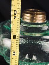Load image into Gallery viewer, Oil Lamp, 1884 Adams &amp; Co, #85 AQUARIUS, Uranium, Light Teal Color

