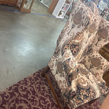 Load image into Gallery viewer, Wingback Chair With Gold &amp; Black Pattern
